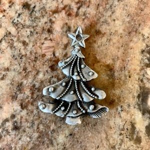 Wallace Silversmith Pewter Christmas Tree Ornament Vintage